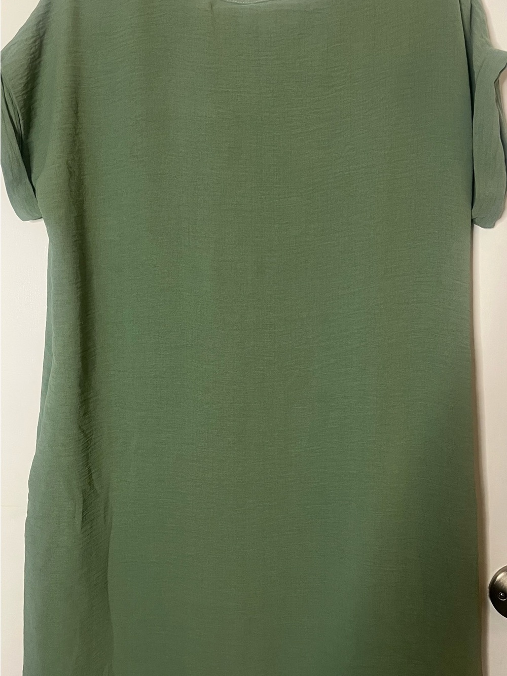 Bombom Relaxed Short-Sleeve Tunic in Sage Green